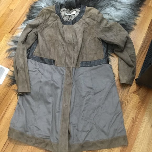 Marina Rinaldi cashmere and suede coat size 25IT New (16)